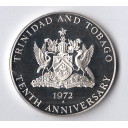 Trinidad e Tobago 5 Dollari Fondo specchio 1972 Ag Ibis Scarlatto